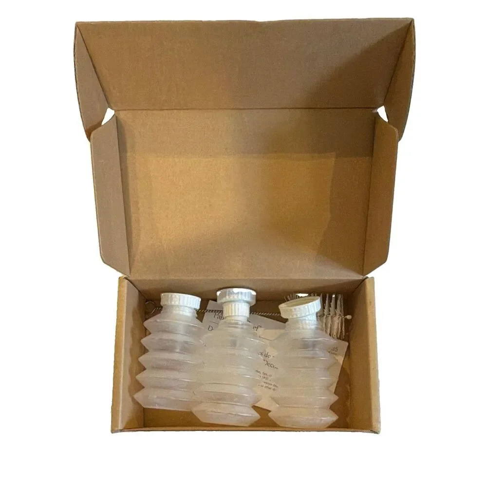 The Pampered Chef Decorator Bottle Set 1585, 3-Pack 2 oz Clear Plastic